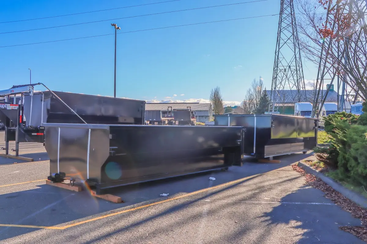 Roll-off dumpster ready for waste disposal at job site for Roll Off Dumpster Rental in Parker